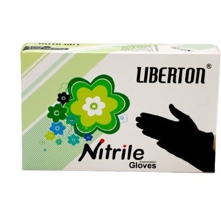دستکش نیتریل مشکی لیبرتون هرمس تجهیز دستکش نیتریل مشکی برند لیبرتون ا LIBERTON - Image 1